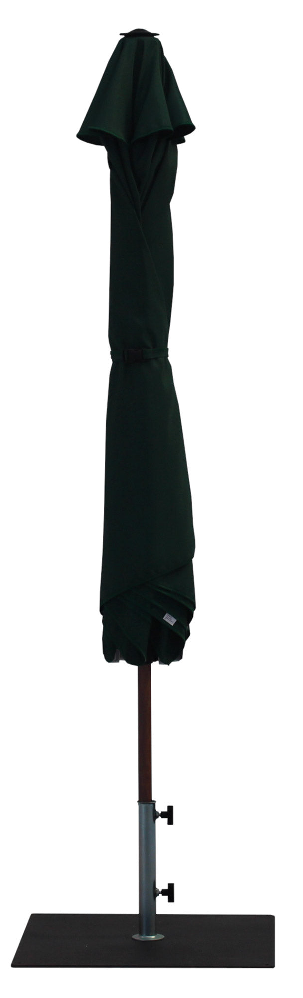 Ombrellone da Giardino Ø3 m Palo Ø38 mm in Alluminio Effetto Legno Tessuto Poliestere Trend Wood Verde