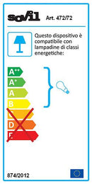 Lampada Applique con Visiera Colore Alluminio per Esterno Linea Umbe Sovil
