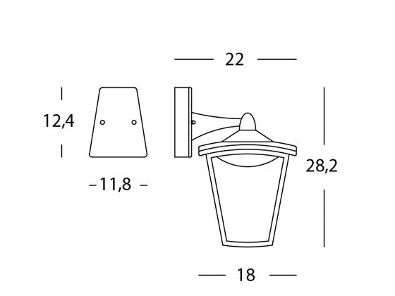 Applique da Esterno a LED in Basso Sovil Royal Grigio