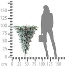 Albero di Natale Artificiale H107 cm Abete Rovesciato Innevato 382 Tips Verde