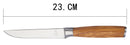 Set 4 Coltelli da Bistecca Lama Liscia Manico in Legno di Olivo