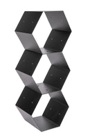 Portalegna per Camino 40x30x35cm in Ferro Verniciato Nero Opaco