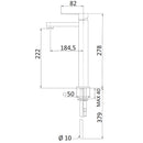 Rubinetto Miscelatore Monocomando Lavabo Alto XL in Ottone Mariani Polar Cromato