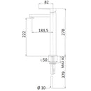 Rubinetto Miscelatore Monocomando Lavabo Alto XL in Ottone Mariani Polar Cromato