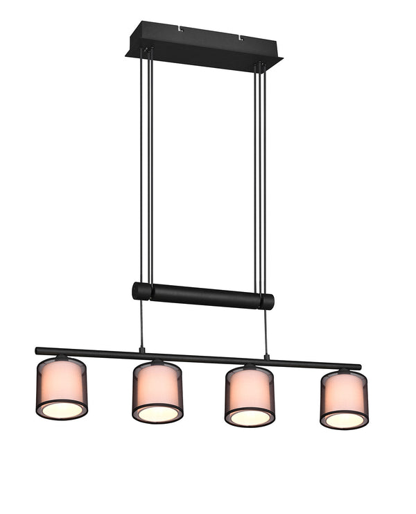 Lampada a Sospensione da Interno Attacco E14 in Metallo Nero Opaco sconto