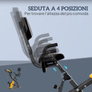 Cyclette Pieghevole con Resistenza Magnetica 8 Livelli Volano 2,5kg in Acciaio e ABS Nero e Giallo  