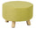 Pouf in Tessuto e Legno Massello 41x28H cm Fumer Grace Verde