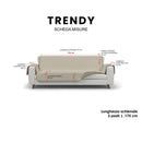 Copridivano Impermeabile Trapuntato Double Face in Microfibra Grigio Chiaro\/Grigio Sc Varie Misure