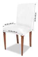 Set 2 Coprisedie con Schienale Elasticizzati in Poliestere Arancio 