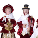 Famiglia Cantori in Plastica e Tessuto Bordeaux Set 4pz cm 34x22xh95