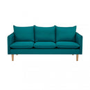 Divano 3 Posti Florin 188x84x51 h cm in Tessuto Azzurro