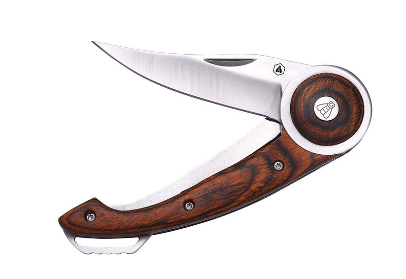 Coltello Pieghevole con Manico in Legno Testa di Moro