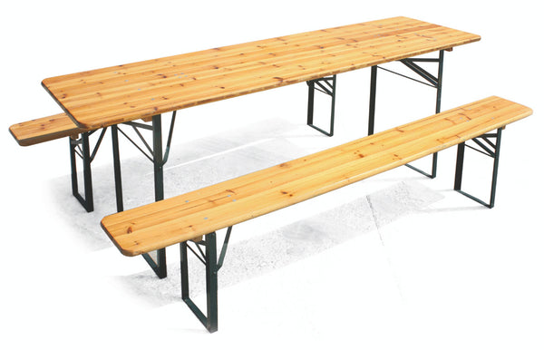 Set Birreria da Giardino Tavolo e 2 Panche in Legno e Ferro Soriani acquista