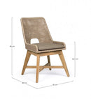 Set 2 Sedie 50x68x86h cm con Cuscini Hesperia Tortora