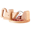Affettatrice Manuale 30,2x19,1x12,0 cm per Salumi in Legno Naturale