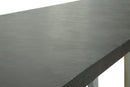 Scrivania Aviator 181x70,5x71 cm in Ferro e MDF e PU Nero e Grigio