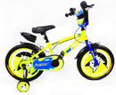 Bicicletta per Bambino 12" 2 Freni con Borraccia e Scudetto Frontale Gialla e Blu