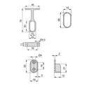 Set 2 Bastoni Appendiabiti per Armadi Ovali 140 cm in Alluminio Emuca Anodizzato opaco