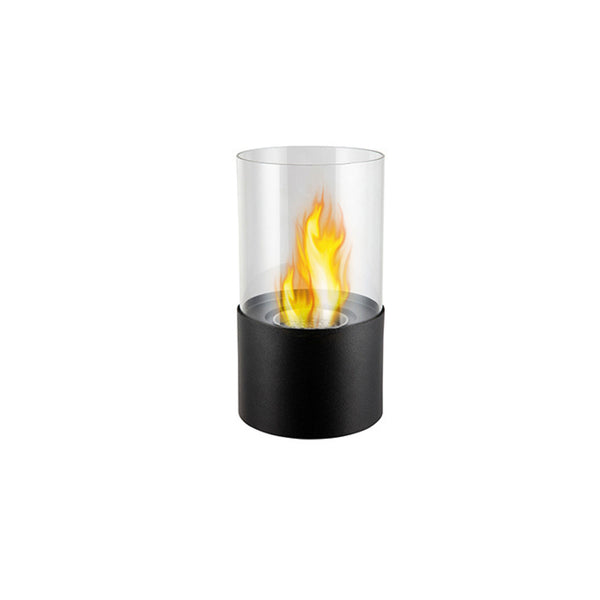 Camino a Bioetanolo da Tavolo Giotto Ø16x27 cm Bruciatore in Acciaio Inox e Lana di Roccia Nero acquista