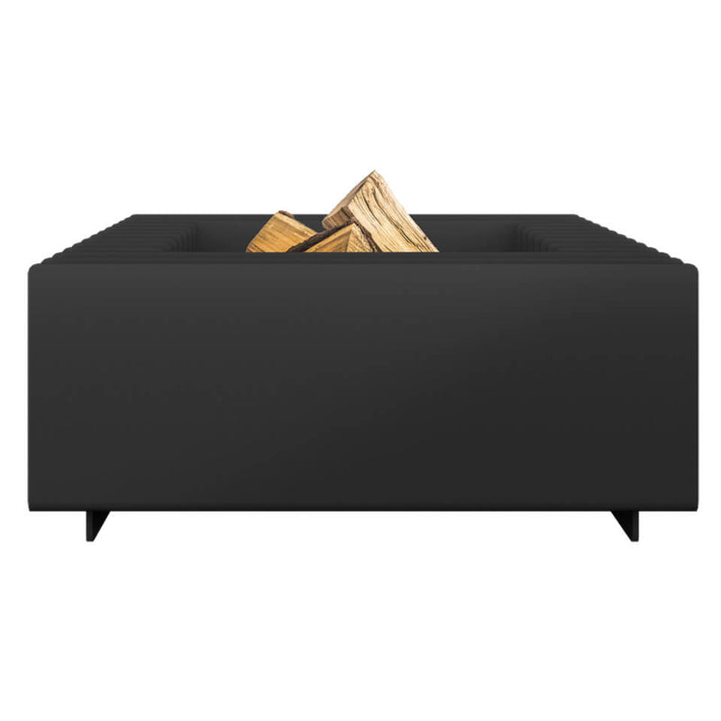 Braciere da Esterno a Legna in Acciaio 40x40x17,5 cm Flig Austin 40 Nero