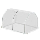 Mini Serra da Giardino e Balcone 99x71x60 cm in Plastica PE e Acciaio con Chiusura a Zip