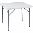 Tavolo Catering Pieghevole 86x86x74 cm cm in Acciaio Bianco