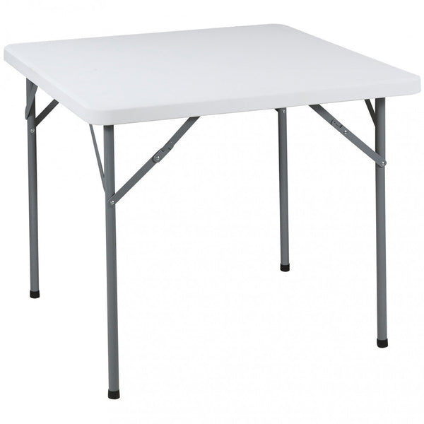 prezzo Tavolo Catering Pieghevole 86x86x74 cm cm in Acciaio Bianco
