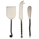 Set 3 Coltelli per Formaggio  in Acciaio Lucido VdE Tivoli 1996 Materia Manici Neri
