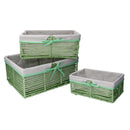 Set 3 Cassetti paper hilary verde chiaro 