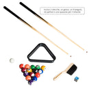 Tavolo da Biliardo con Palline Stecche e Accessori in Legno MDF 123.5x66.5x66 cm 
