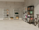 Scaffale a Incastro RAKO 100x40x187 cm 5 Ripiani Portata 80 kg in Metallo Grigio Scuro  