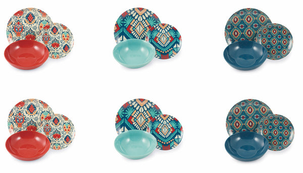 Servizio Piatti 18 Pezzi in Porcellana e Gres Villa d'Este Home Tivoli Mon Afrique prezzo