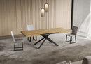 Tavolo Allungabile 120-380x90x74 cm Niket Quercia Natura Gambe Antracite
