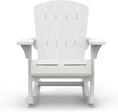 Poltrona Dondolo da Giardino 80,5x92x100,5 cm in Resina Keter Rocking Adirondack Bianco
