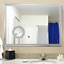 Specchio da Bagno con Illuminazione a LED e Interruttore Touch in Vetro e Alluminio 80x3x60 cm 