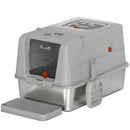 Lettiera Gatto Chiusa XL 61x41x38 cm con Coperchio Gradino Raccogli-lettiera e Paletta in Acciaio Inox e ABS Grigio Chiaro      