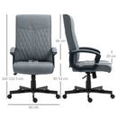Sedia da Ufficio Girevole con Funzione Dondolo 65x65x102-112,5 cm Altezza Regolabile Grigio