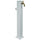 Fontana da Giardino Design a Colonna Quadrata 20x20x97 cm con Rubinetto in Ottone Struttura in Acciaio Bianco
