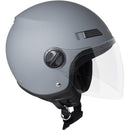 Casco Demi-Jet per Scooter Visiera Lunga SKA-P 1 LH Metropoli Grigio Gommato 