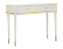Console Camille Bianca 101x37x78 cm in Pino e MDF e Ferro      