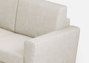 Divano 2 Posti 172x85x85 cm Yasel in Tessuto Latte