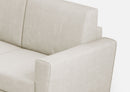 Divano Angolare 6 Posti 288x228x85 cm Yasel in Tessuto Latte