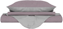 Copripiumino con Sacco e Federe Doubleface Rosa Antico\/Grigio Chiaro