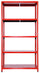 Scaffale in Metallo 5 Ripiani 100x40x187 cm  Ettore Rosso