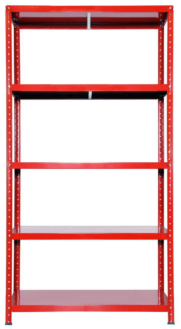 acquista Scaffale in Metallo 5 Ripiani 100x40x187 cm Ettore Rosso Seconda Scelta