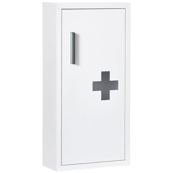 prezzo Armadietto Medicinali a 3 Ripiani con Porta Magnetica 30x12x60 cm in Acciaio Bianco