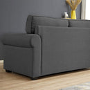 Divano Letto 180x85x92 cm in Tessuto Grigio