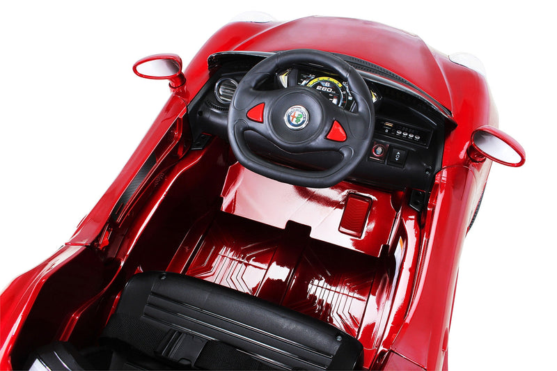 Macchina Elettrica per Bambini 12V con Licenza Alfa Romeo 4C Rossa