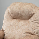 Poltrone Relax Reclinazione Manuale Poggiapiedi Estraibile Beige   