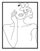 Pannello da Muro Woman With Flowers 60x1x80 cm in Ferro 